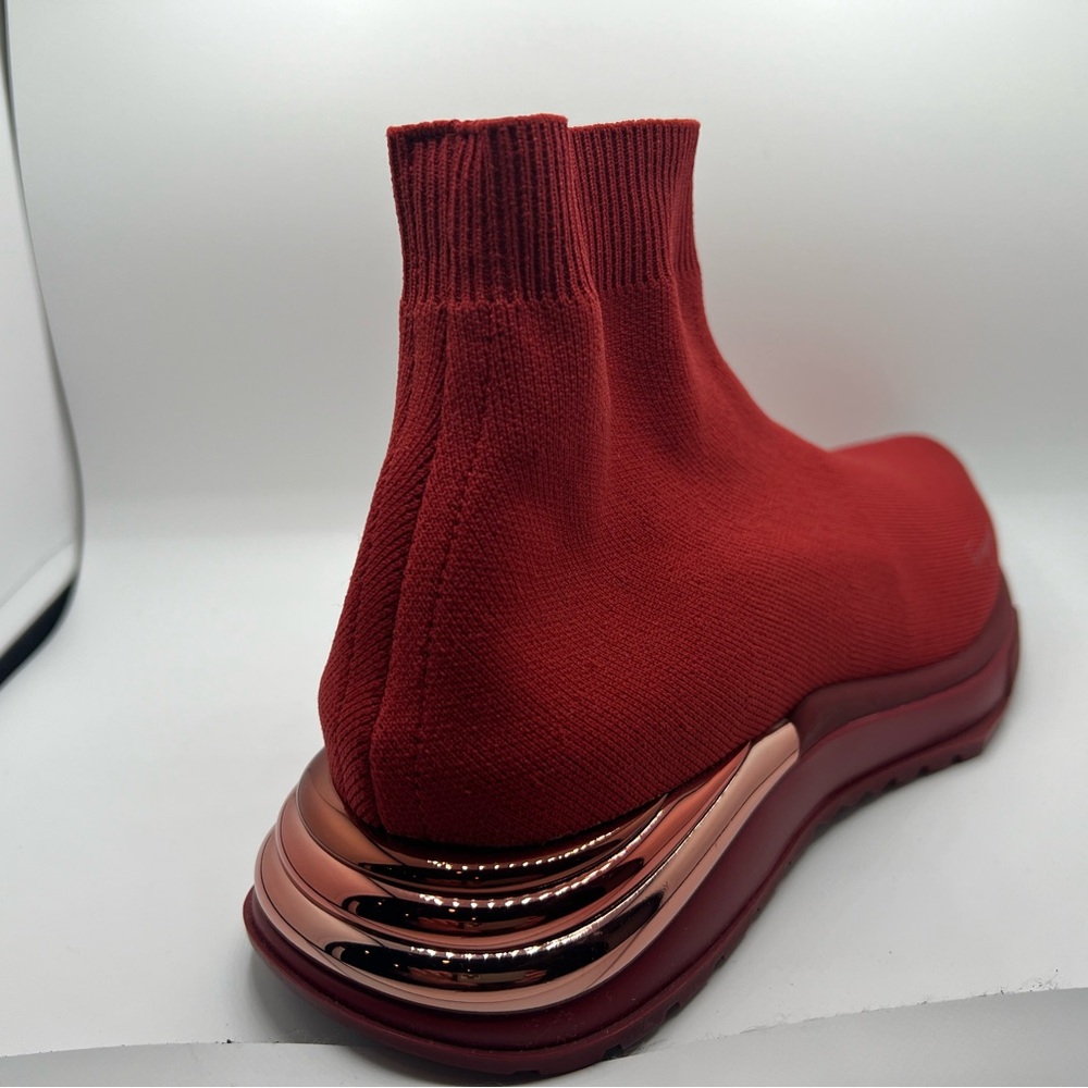Ferregamo woman’s brick red sock shoes sneaker size 9 leather inner - Picture 6 of 6